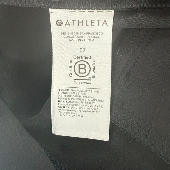 Athleta Stellar Ankle Pants‎ Womens 20 Black Stretch Elastic Waist Tapered Leg - Picture 4 of 4